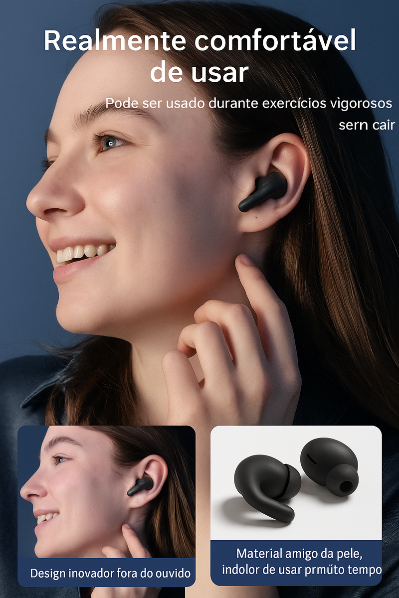 Fone de Ouvido T75 Condução Óssea