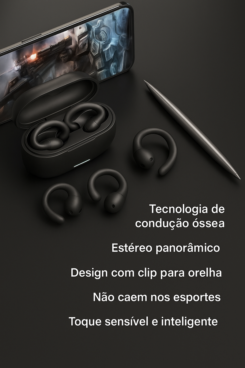 Fone de Ouvido T75 Condução Óssea