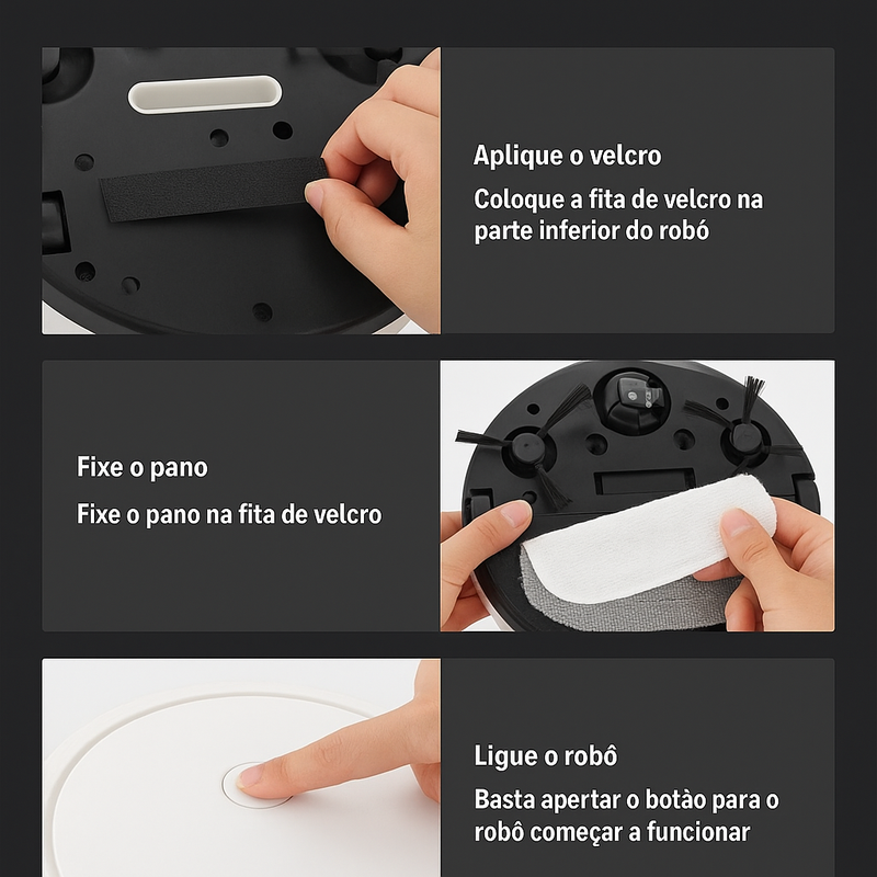 Robô Aspirador 3 em 1