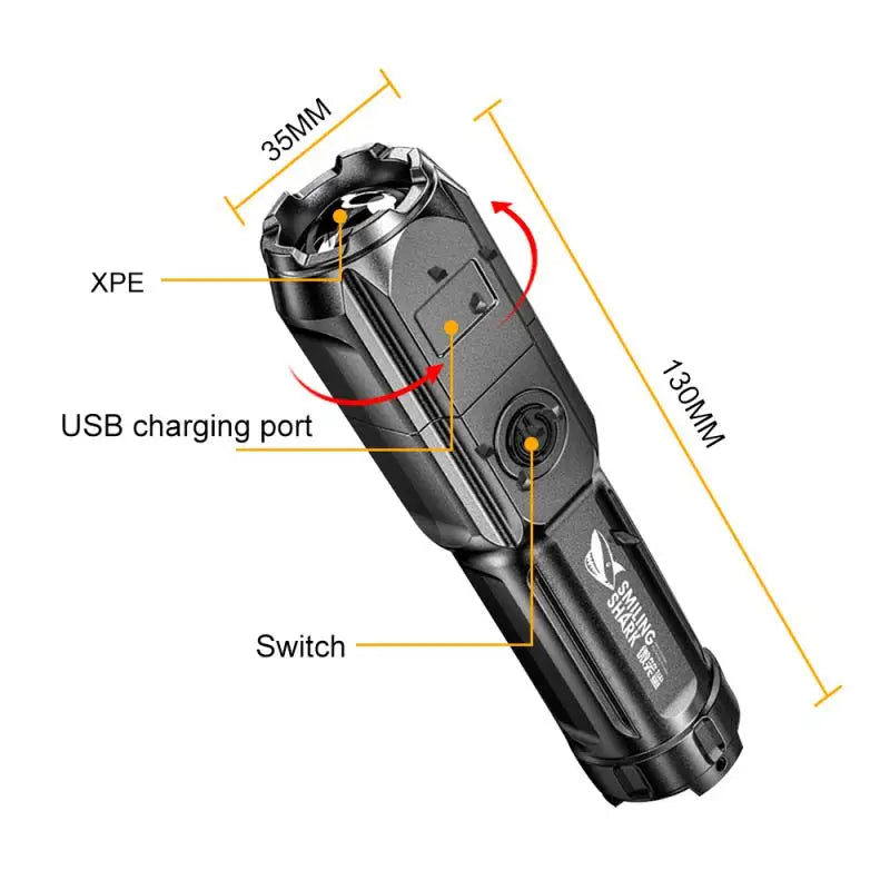 lanterna led recarregável usb