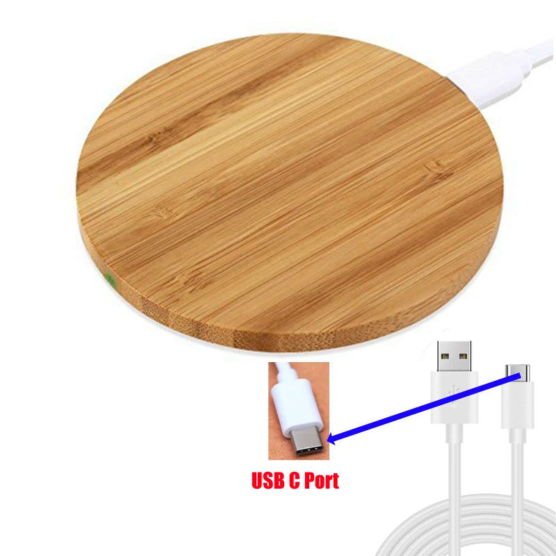 Bamboo Wood 15W Wireless
