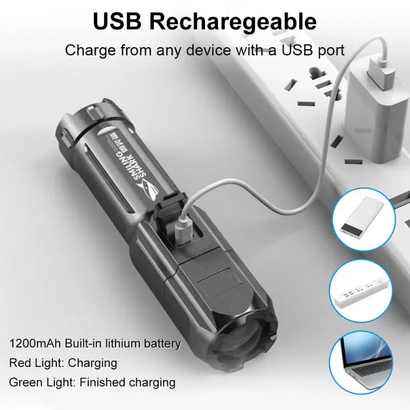 lanterna led recarregável usb