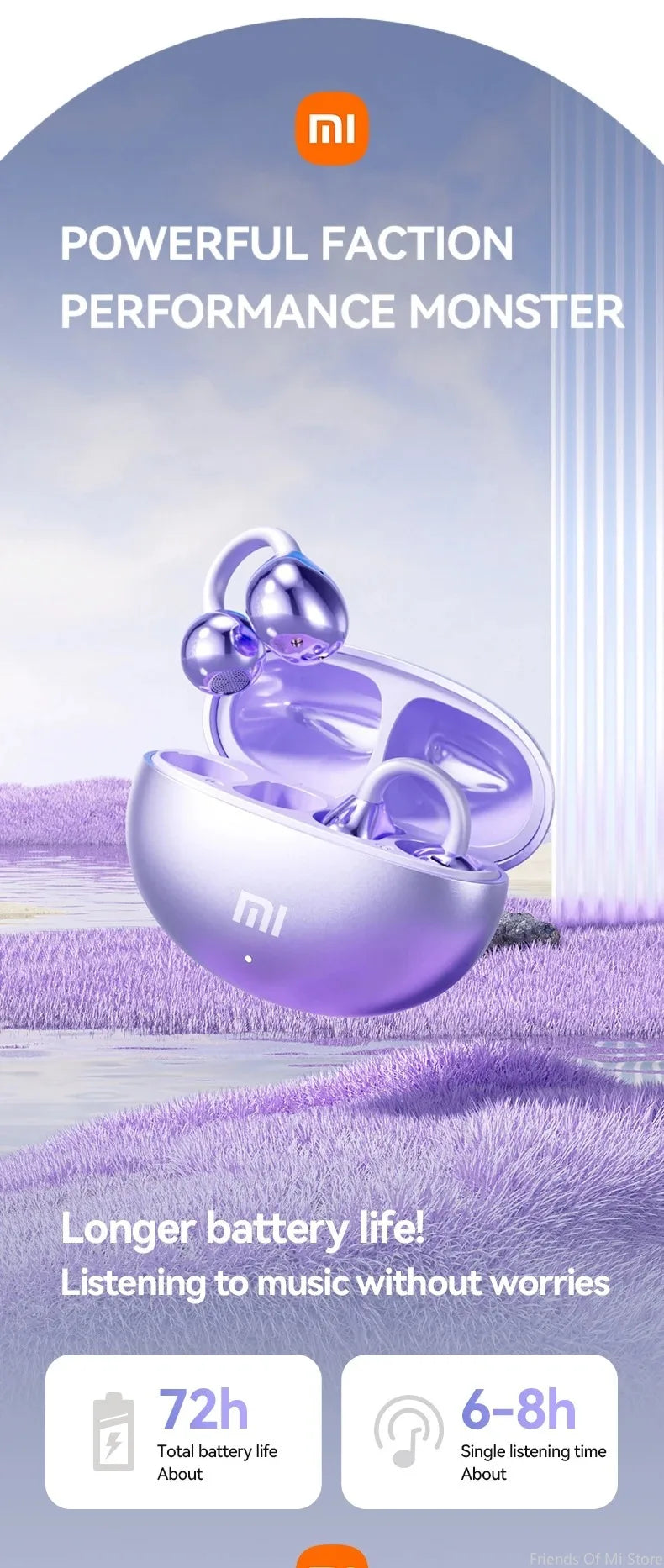Fones Xiaomi Open-Ear Clip