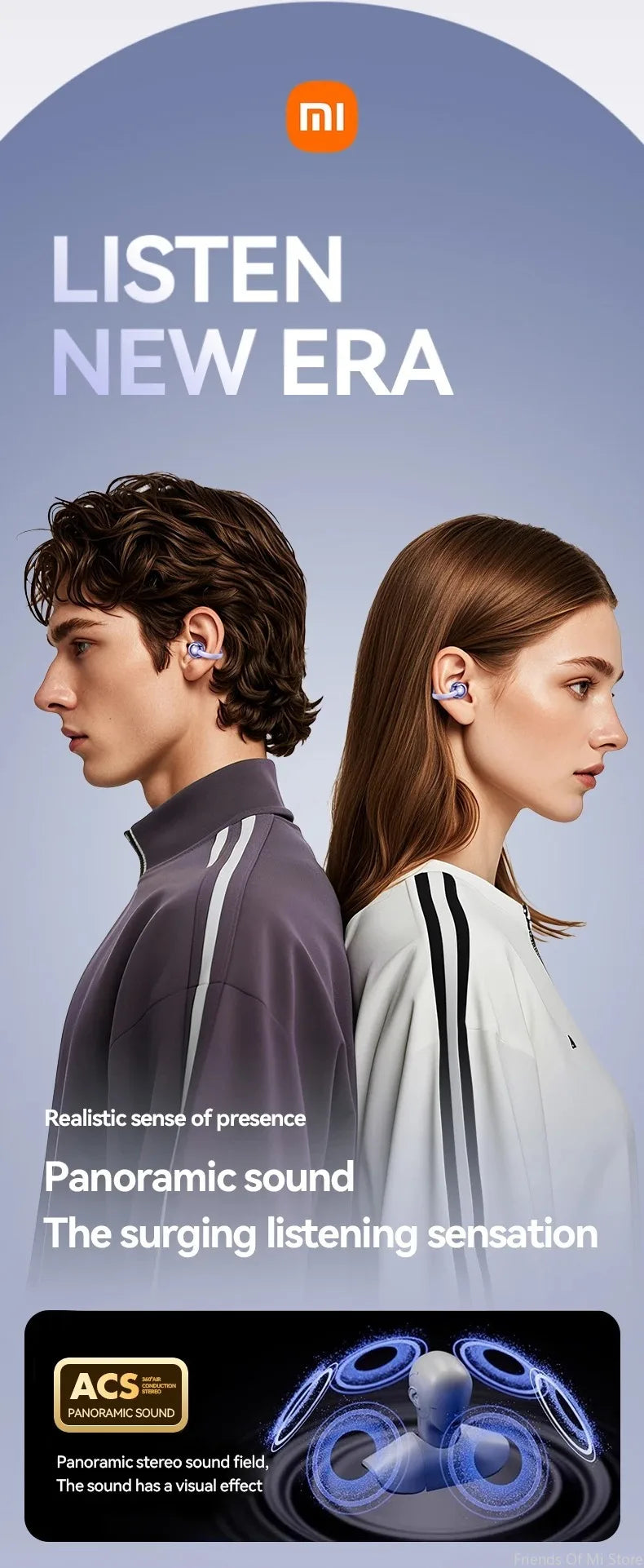 Fones Xiaomi Open-Ear Clip
